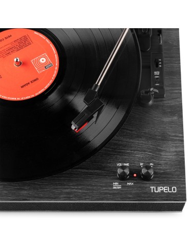 TUPELO TOCADISCOS BT CON 2 ALTAVOCES NEGRO