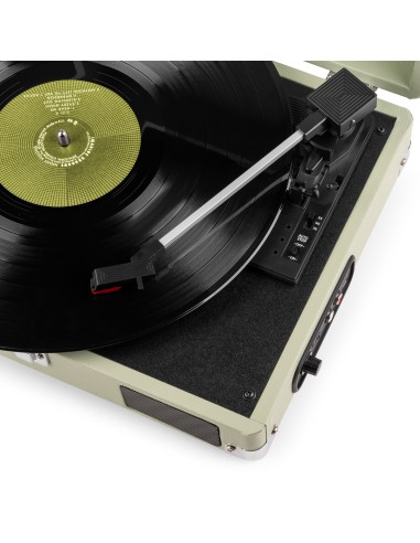 RP111G GIRADISCOS TIPO MALETÍN, VERDE