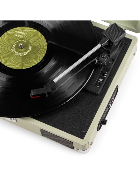 RP111G GIRADISCOS TIPO MALETÍN, VERDE