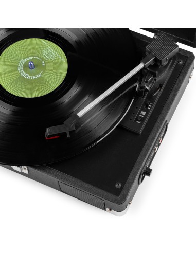 RP111BK GIRADISCOS TIPO MALETÍN, NEGRO