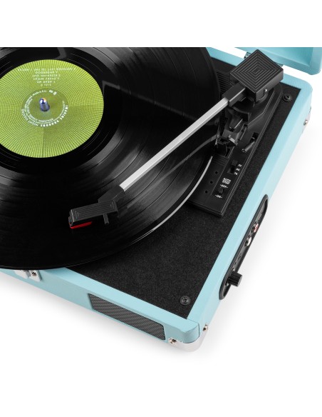 RP111BL GIRADISCOS TIPO MALETÍN, AZUL