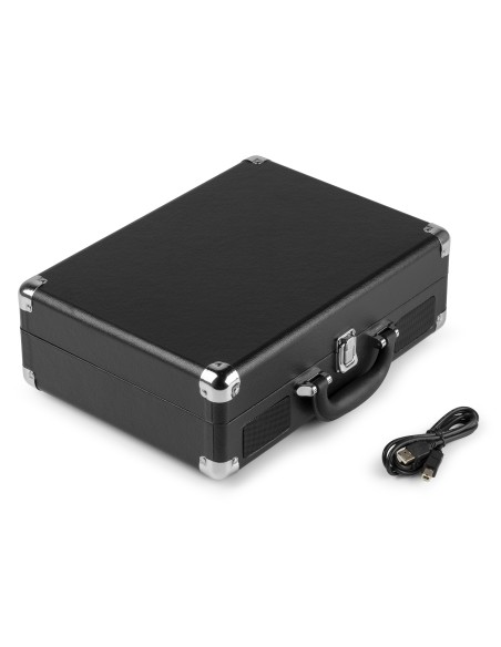 RP114BK GIRADISCOS TIPO MALETÍN, NEGRO