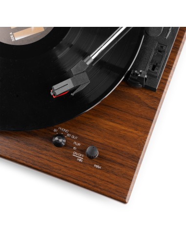 RP112D GIRADISCOS BT IN/OUT MADERA OSCURA