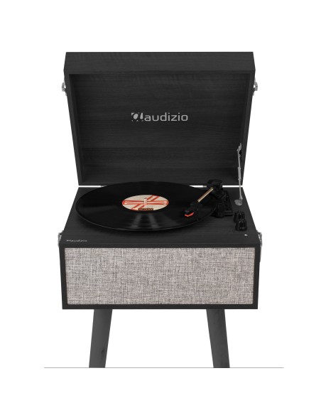 TOCADISCOS FREMONT CON SOPORTE NEGRO