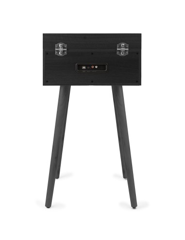 TOCADISCOS FREMONT CON SOPORTE NEGRO