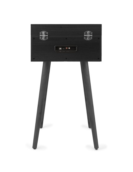 TOCADISCOS FREMONT CON SOPORTE NEGRO