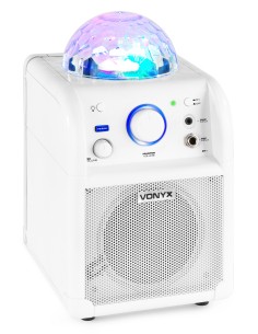 SBS50W BT BAFLE KARAOKE BLANCO CON BOLA LED 2