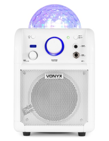 SBS50W BT BAFLE KARAOKE BLANCO CON BOLA LED