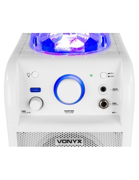 SBS50W BT BAFLE KARAOKE BLANCO CON BOLA LED