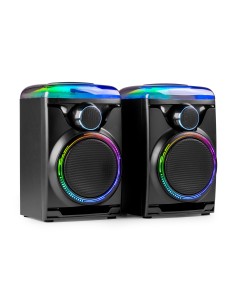 TRACK 2.0 JUEGO DE ALTAVOCES AMPLIFICADOS CON LED NEGRO