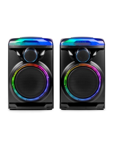 TRACK 2.0 JUEGO DE ALTAVOCES AMPLIFICADOS CON LED NEGRO