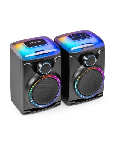 TRACK 2.0 JUEGO DE ALTAVOCES AMPLIFICADOS CON LED NEGRO