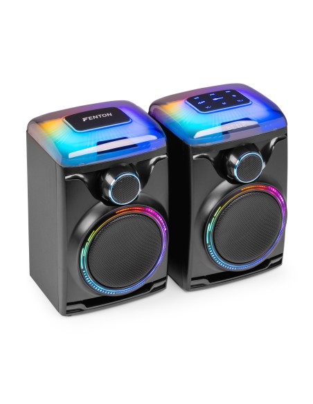 TRACK 2.0 JUEGO DE ALTAVOCES AMPLIFICADOS CON LED NEGRO