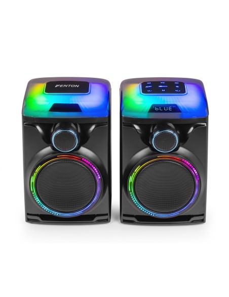 TRACK 2.0 JUEGO DE ALTAVOCES AMPLIFICADOS CON LED NEGRO