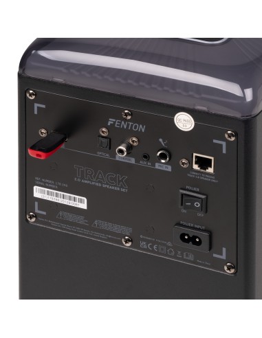 TRACK 2.0 JUEGO DE ALTAVOCES AMPLIFICADOS CON LED NEGRO