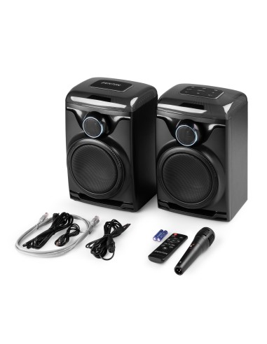 TRACK 2.0 JUEGO DE ALTAVOCES AMPLIFICADOS CON LED NEGRO