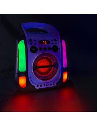 SBS30W SISTEMA KARAOKE CON CD Y 2 MICROS BLANCO