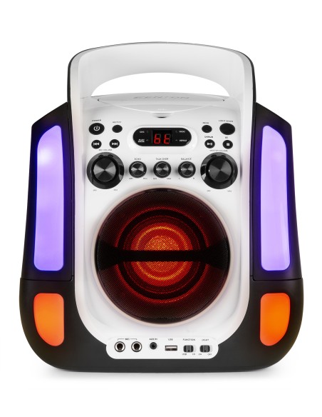 SBS30W SISTEMA KARAOKE CON CD Y 2 MICROS BLANCO