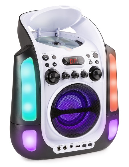 SBS30W SISTEMA KARAOKE CON CD Y 2 MICROS BLANCO