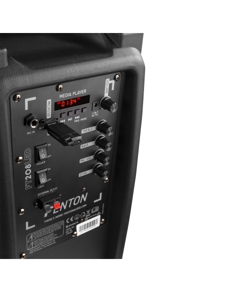 FT208LED SISTEMA PORTÁTIL DE SONIDO 2X 8"