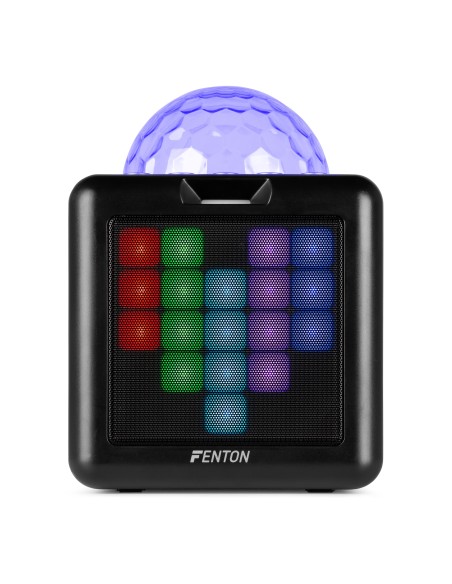 KAR15B ALTAVOZ KARAOKE CON 2 MICRÓFONOS NEGRO