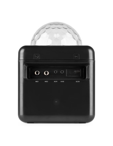 KAR15B ALTAVOZ KARAOKE CON 2 MICRÓFONOS NEGRO