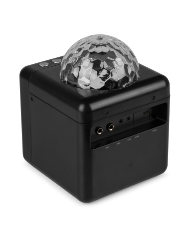 KAR15B ALTAVOZ KARAOKE CON 2 MICRÓFONOS NEGRO