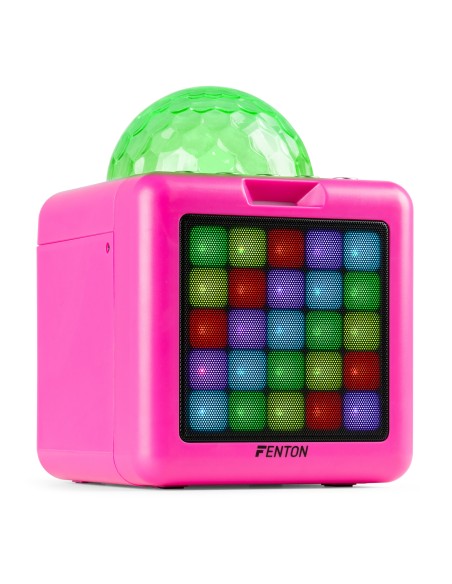 KAR15P ALTAVOZ KARAOKE CON 2 MICRÓFONOS PINK