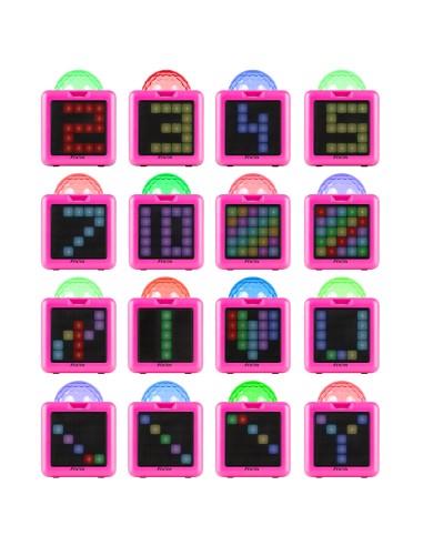 KAR15P ALTAVOZ KARAOKE CON 2 MICRÓFONOS PINK