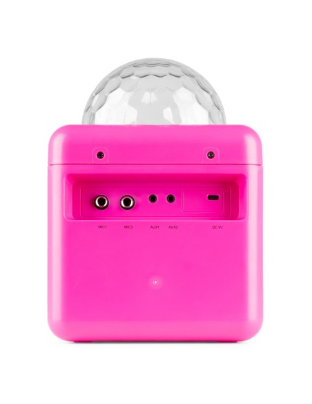 KAR15P ALTAVOZ KARAOKE CON 2 MICRÓFONOS PINK