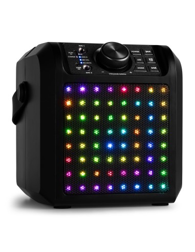 KAR50B ALTAVOZ KARAOKE CON EFECTO DE LUZ LED NEGRO
