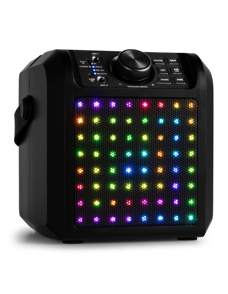 KAR50B ALTAVOZ KARAOKE CON EFECTO DE LUZ LED NEGRO