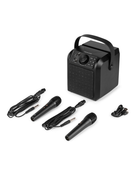 KAR50B ALTAVOZ KARAOKE CON EFECTO DE LUZ LED NEGRO