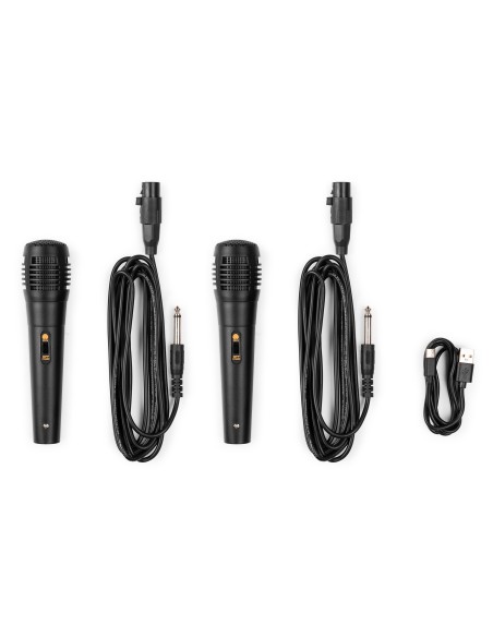 KAR50B ALTAVOZ KARAOKE CON EFECTO DE LUZ LED NEGRO