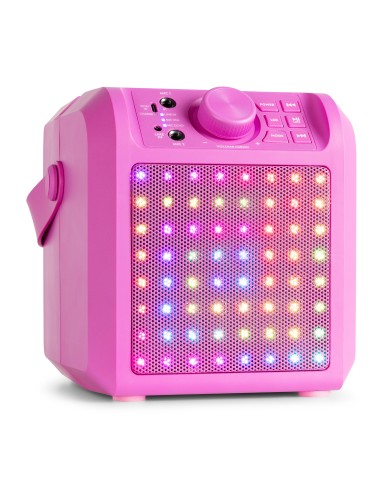 KAR50P ALTAVOZ KARAOKE CON EFECTO DE LUZ LED ROSA