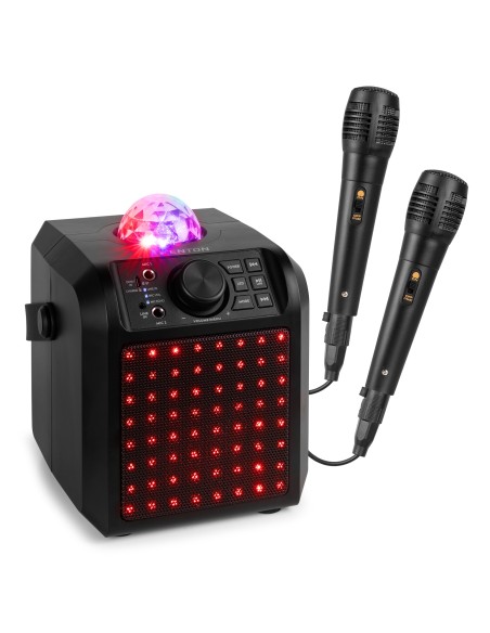 KAR55B ALTAVOZ KARAOKE CON LED JELLY BALL NEGRO