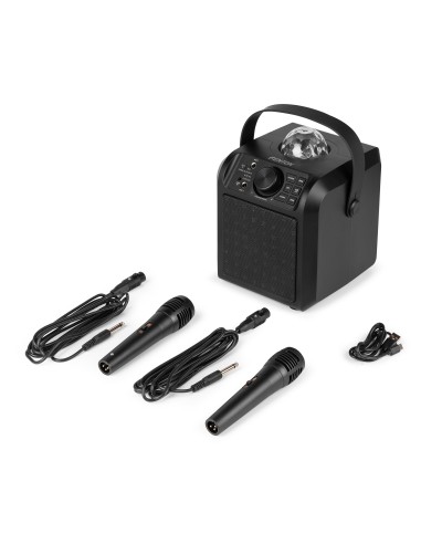 KAR55B ALTAVOZ KARAOKE CON LED JELLY BALL NEGRO