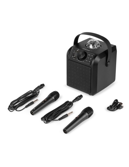 KAR55B ALTAVOZ KARAOKE CON LED JELLY BALL NEGRO