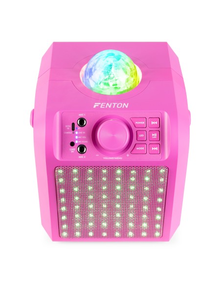 KAR55P ALTAVOZ KARAOKE CON LED JELLY BALL ROSA