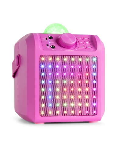 KAR55P ALTAVOZ KARAOKE CON LED JELLY BALL ROSA