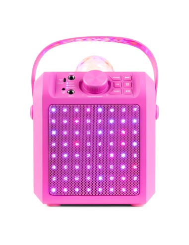 KAR55P ALTAVOZ KARAOKE CON LED JELLY BALL ROSA