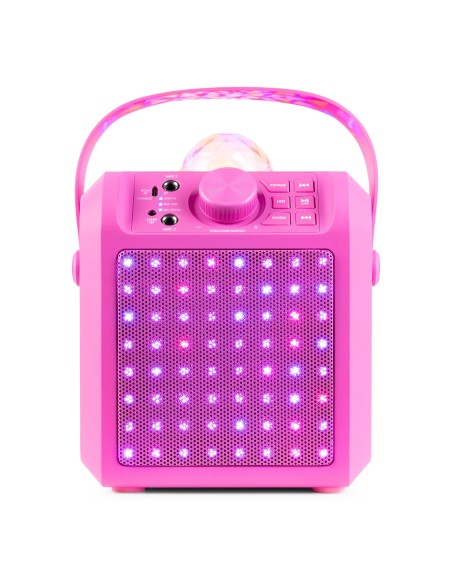 KAR55P ALTAVOZ KARAOKE CON LED JELLY BALL ROSA