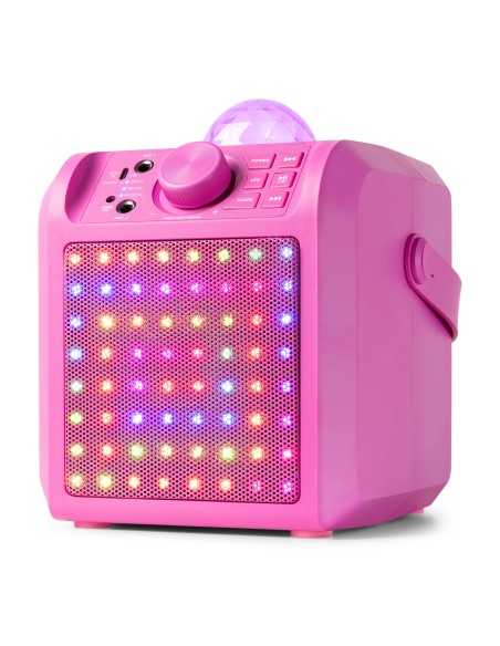 KAR55P ALTAVOZ KARAOKE CON LED JELLY BALL ROSA