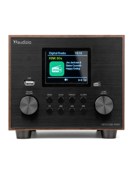 InicioHiFi domesticoDAB & Internet Radios Power Dynamics VIESTE RADIO DAB+ CON SUBWOOFER MADERA vista 5