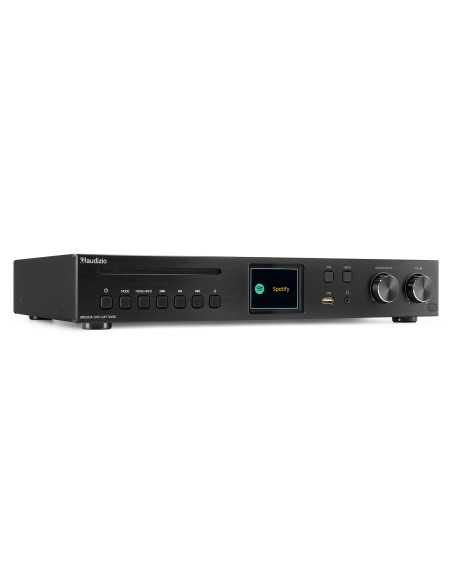 BRESCIA RECEPTOR DE INTERNET CON AMPLICADOR, DAB+ Y REPRODUCTOR CD NEGRO