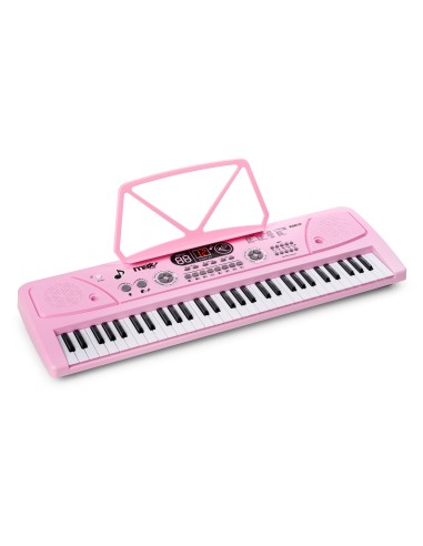 KD61P TECLADO ELECTRÓNICO 61 TECLAS CON BATERÍA ROSA