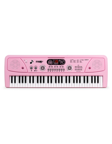 KD61P TECLADO ELECTRÓNICO 61 TECLAS CON BATERÍA ROSA
