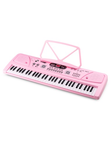 KD61P TECLADO ELECTRÓNICO 61 TECLAS CON BATERÍA ROSA