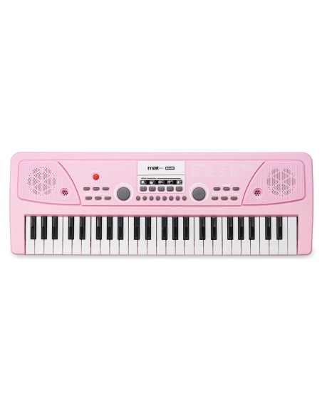 KD49P TECLADO ELECTRÓNICO 49 TECLAS CON BATERÍA ROSA