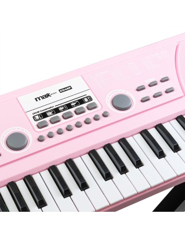 KD49P TECLADO ELECTRÓNICO 49 TECLAS CON BATERÍA ROSA
